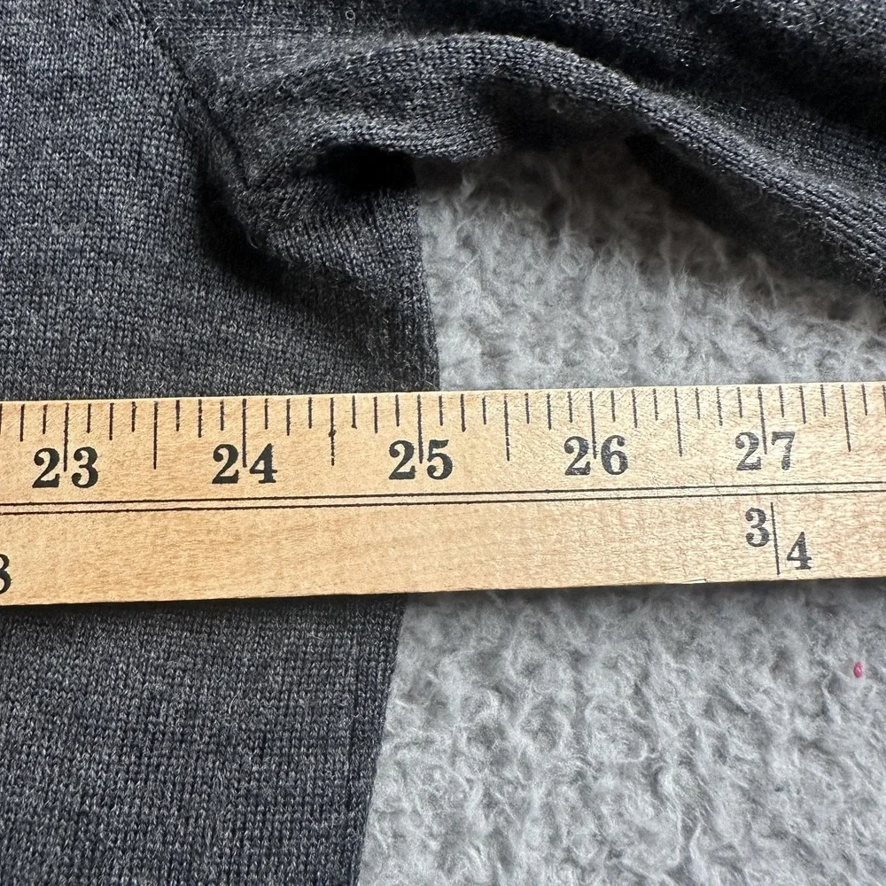 Polo Ralph Lauren Sweater Mens 2XL Gray Merino Wool V-Neck Knit Long Sleeve